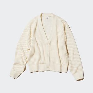 Uniqlo Off-White V-Neck Cardigan